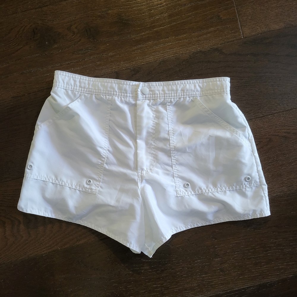 White Swim Board Short Bottoms Women's size 12